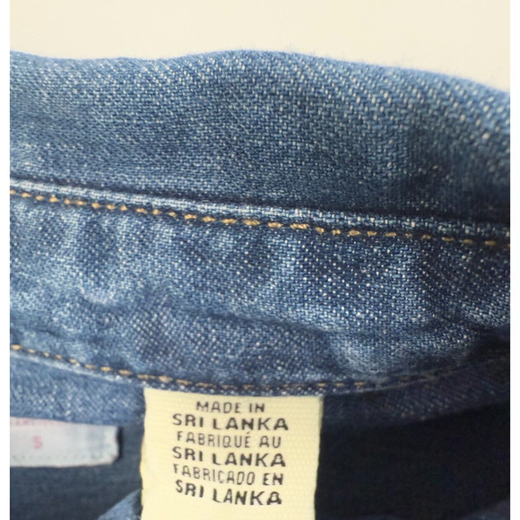 Levi's Women's Odessa Long Sleeve Relaxed Fit Button Up Blue Shirt Size XL - Picture 12 of 14